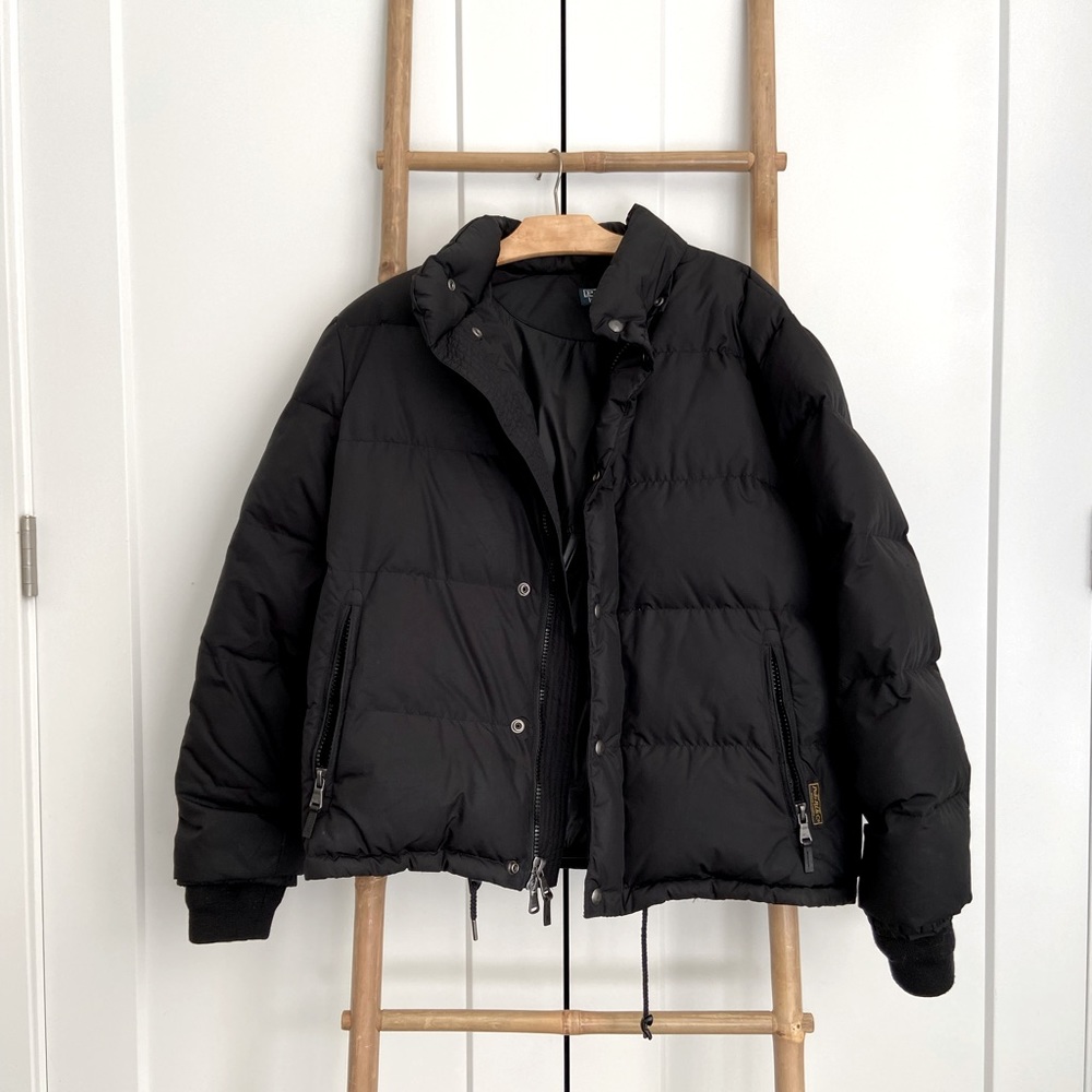 Men's Black Polo Ralph Lauren Puffer Jacket, M
